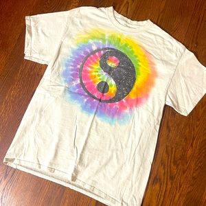 EUC Ying Yang Tye Dye Graphic T